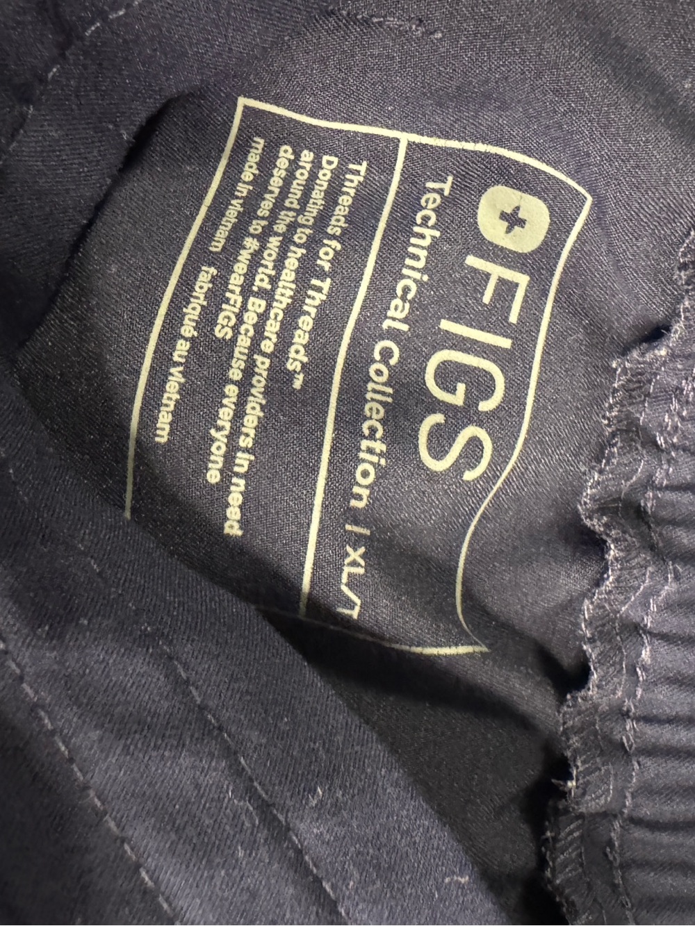 Figs Navy Technical Collection Scrub Bottom - Picture 2 of 2